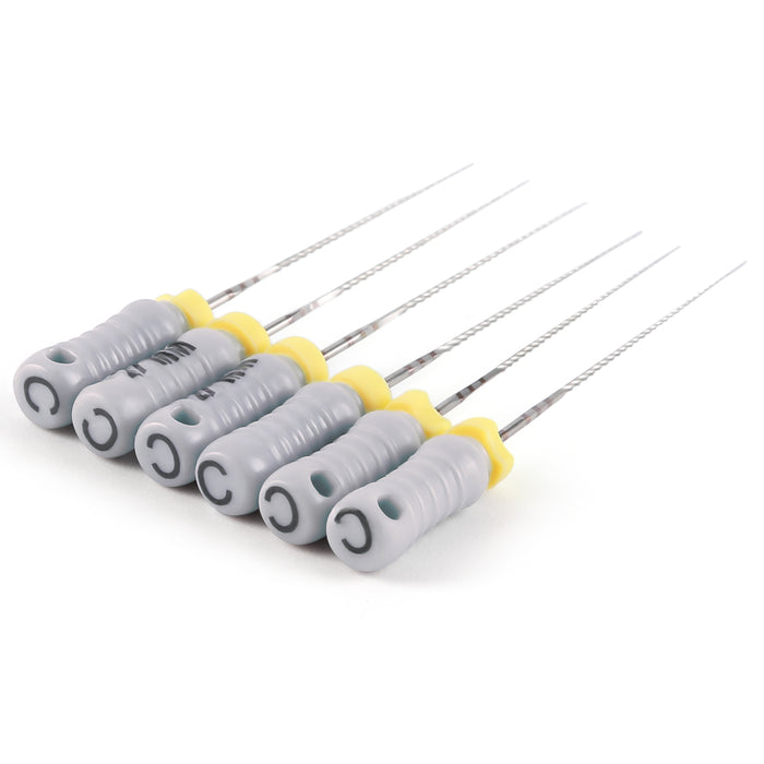 JMU HAND USE FILES, C+FILES, Stainless Steel, 6pcs/Pk - JMU DENTAL INC