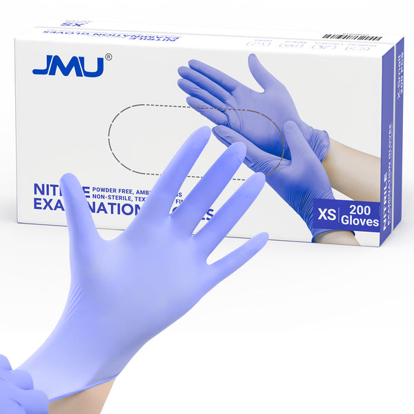 JMU Medical Nitrile Examination Gloves Violet Blue XS/S/M/L/XL 200Pcs/Box - JMU DENTAL INC