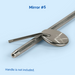 JMU #5 Mouth Mirror Heads Glass Mouth Mirror Stainless Steel 12pcs/pack - JMU DENTAL INC