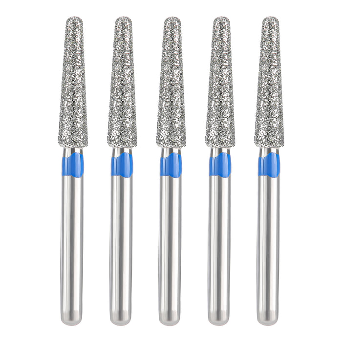 JMU Diamond Burs FG Medium Grit Round End Taper 5/Pk - JMU DENTAL INC