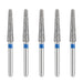 JMU Diamond Burs FG Medium Grit Round End Taper 5/Pk - JMU DENTAL INC
