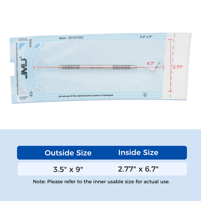 JMU Dental Self Sealing Sterilization Pouch Dual Indicators Medical-Grade Paper 200/Box
