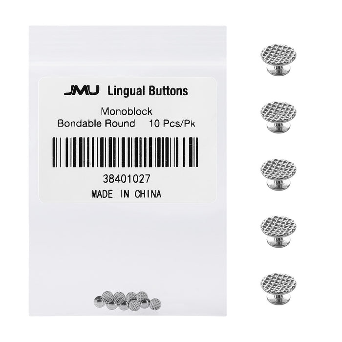 JMU Bondable Lingual Buttons for Braces 10/PK - JMU DENTAL INC