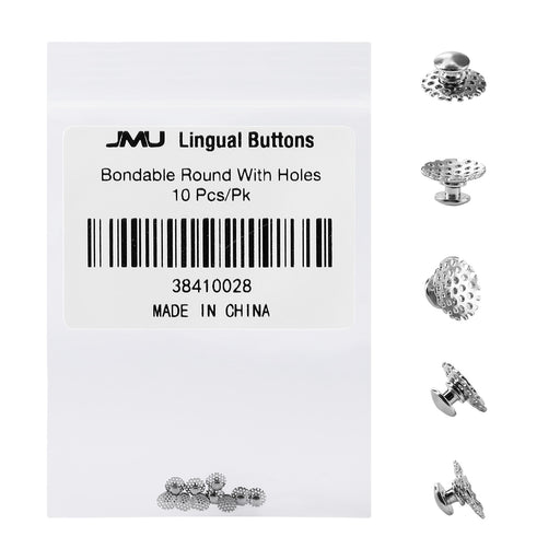 JMU Bondable Lingual Buttons for Braces 10/PK - JMU DENTAL INC