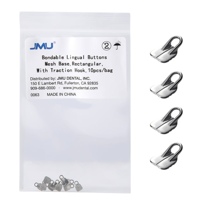 JMU Composite Lingual Buttons Bondable 10pcs/pk - JMU DENTAL INC
