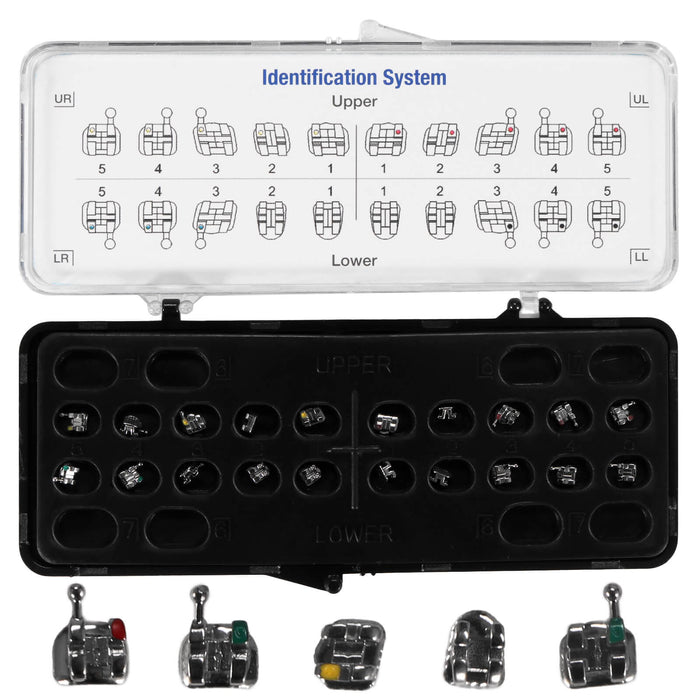JMU Standard Roth Brackets Hook on 3,4,5 - S Series (MIM) 20pcs/set - JMU DENTAL INC