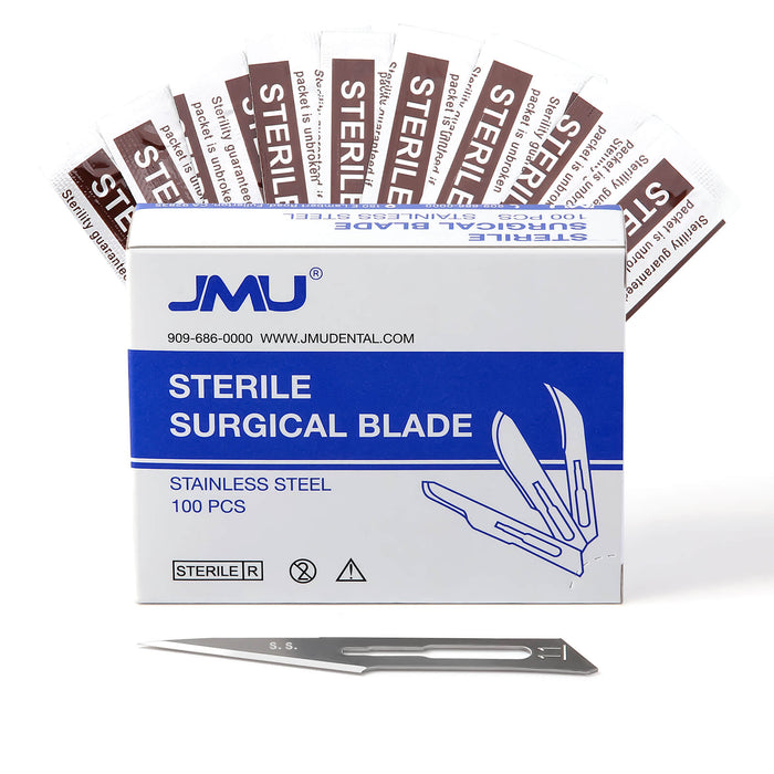 JMU Dental Sterile Surgical Blade Stainless Steel 100Pcs/Box - JMU DENTAL INC