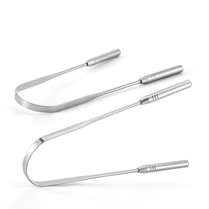 JMU 304 Stainless Steel Tongue Cleaner with Travel Case 2Pcs/Pack - JMU DENTAL INC
