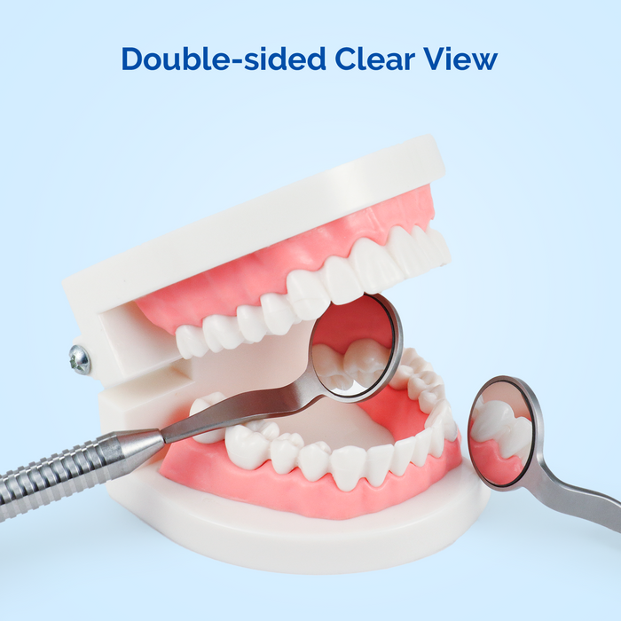 JMU #5 Double-sided Dental Mirror with Handle Stainless Steel 1pc/pack - JMU DENTAL INC