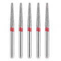 JMU Diamond Burs FG Fine Grit Round End Taper 5/Pk - JMU DENTAL INC
