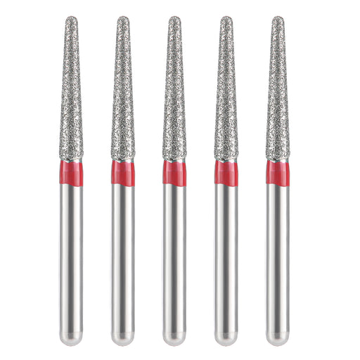 JMU Diamond Burs FG Fine Grit Round End Taper 5/Pk - JMU DENTAL INC