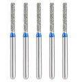 JMU Diamond Burs FG Medium Grit Flat End Cylinder 5/Pk - JMU DENTAL INC