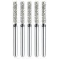 JMU Diamond Burs FG Super Coarse Flat End Cylinder 5/Pk - JMU DENTAL INC