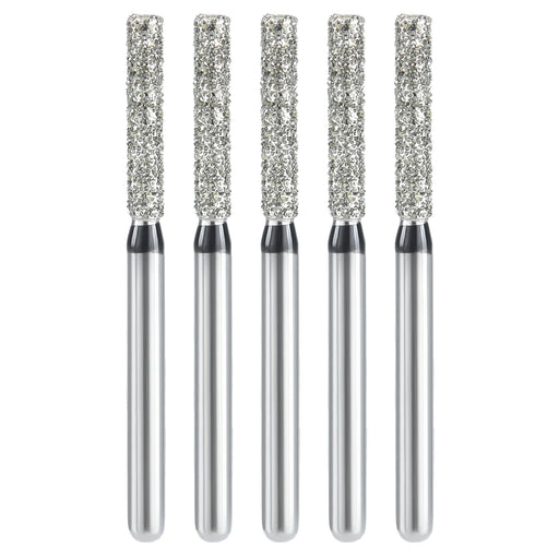 JMU Diamond Burs FG Super Coarse Flat End Cylinder 5/Pk - JMU DENTAL INC