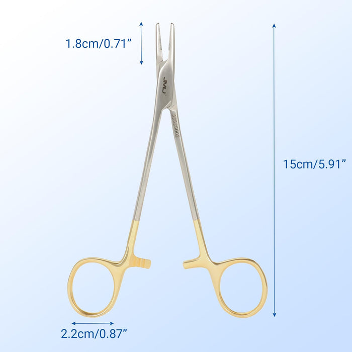 JMU Needle Holder - 5.9 Inch Straight Stainless Steel 1pc/pack - JMU DENTAL INC
