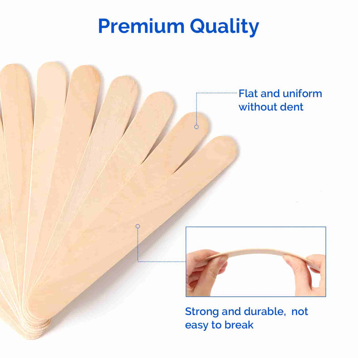 JMU Dental Disposable Wooden Tongue Depressors Non-sterile 6 Inch 100/Box