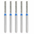 JMU Dental Diamond Burs FG Medium Grit Flat End Cylinder 5/Pk - JMU DENTAL INC
