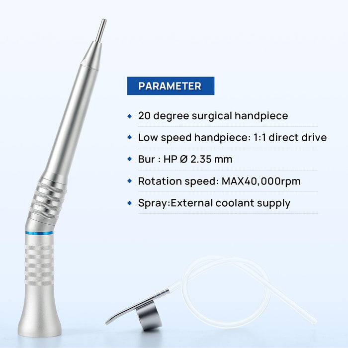 COXO CX235-2S Low-speed Handpiece, 1:1 External, Straight Handpiece, Surgical Operation, 20¡ Straight Head, Max.40,000rpm. #S-2S - JMU Dental