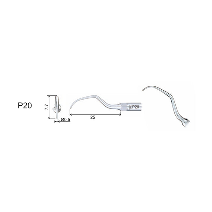 Woodpecker P20 Ultrasonic Scaler Tips 5pcs/Set- jmudental.com