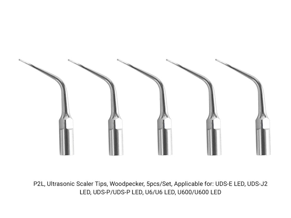 Woodpecker P2L Ultrasonic Scaler Tips 5Pcs/Set - jmudental.com