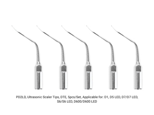 Woodpecker PD2LD Ultrasonic Scaler DTE Tips 5pcs/Set- jmudental.com