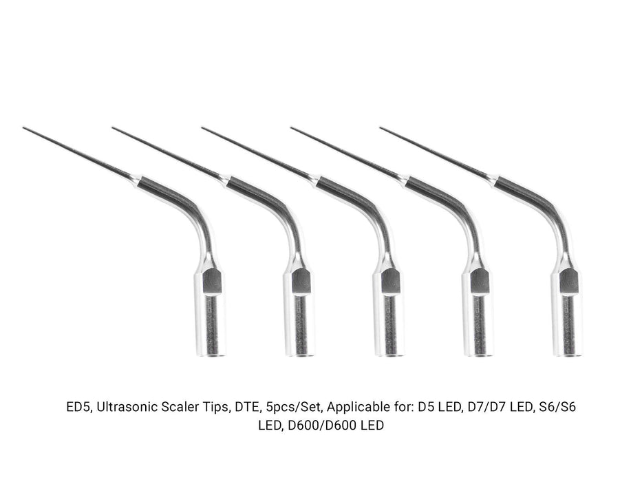 Woodpecker ED5 Ultrasonic Scaler DTE Tips 5pcs/Set - jmudental.com