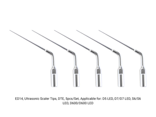 Woodpecker ED14 Ultrasonic Scaler DTE Tips 5pcs/Set - jmudental.com