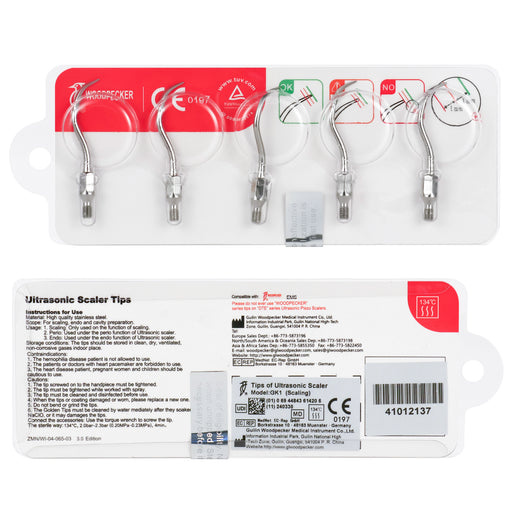 Woodpecker GK1 Scaler Tips 5pcs/Set - JMU DENTAL INC