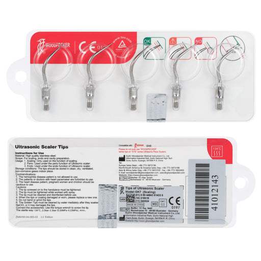 Woodpecker GK7 Scaler Tips 5pcs/Set - JMU DENTAL INC