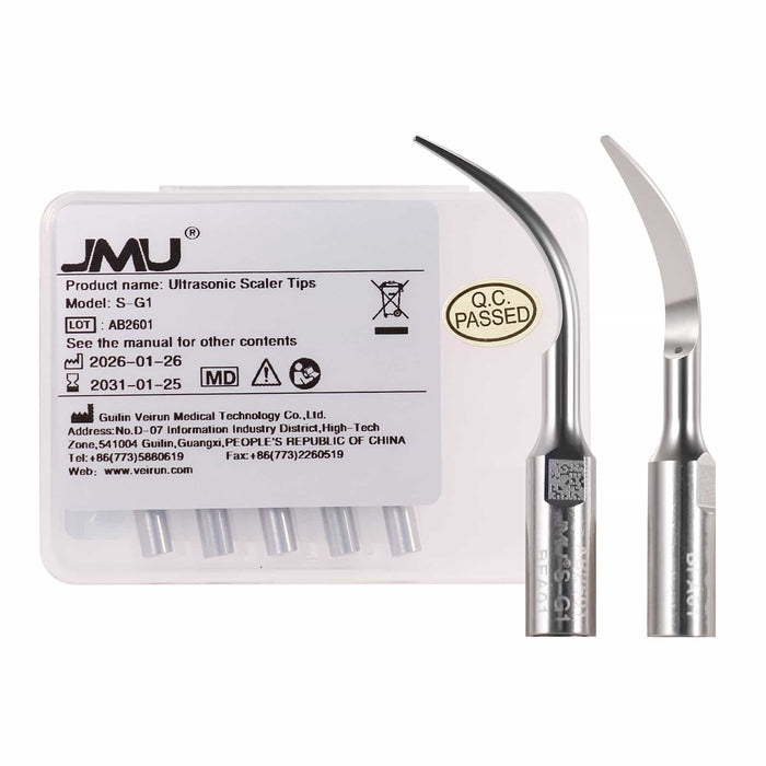 JMU Dental Ultrasonic Scaler Tips Compatible with SATELEC/DTE/NSK 5pcs/box - JMU DENTAL INC
