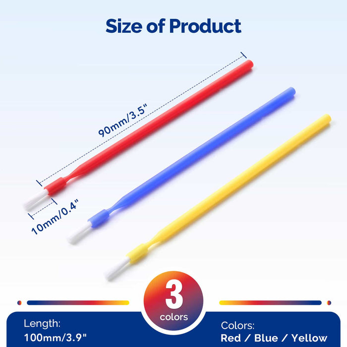 JMU Dental Micro Bendable Applicator Brushes Bendable White Brush Tips 400/Box - JMU DENTAL INC