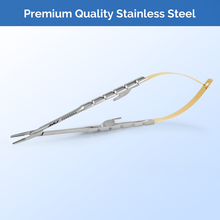 JMU Micro Surgery Needle Holder - 6 Inch Straight Stainless Steel 1pc/pack - JMU DENTAL INC