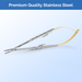 JMU Micro Surgery Needle Holder - 6 Inch Straight Stainless Steel 1pc/pack - JMU DENTAL INC