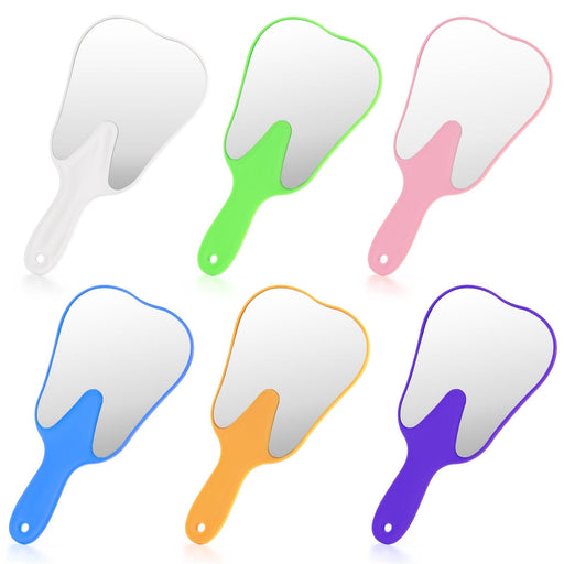 JMU Dental Mirror Tooth Shaped 6 Colors 1pcs/bag