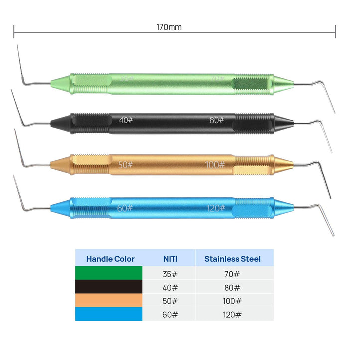 Gutta Percha Pluggers, with NiTi tip and stainless steel tip - JMU Dental