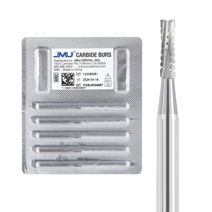 JMU Surgical Carbide Burs 5/Pk - JMU DENTAL INC