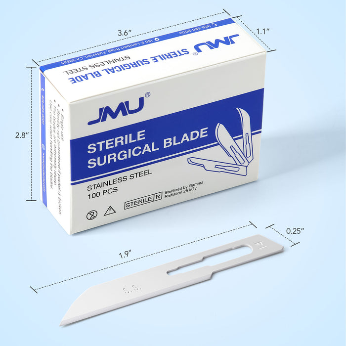 JMU Dental Surgical Blade #14 Stainless Steel 100pcs/Box - JMU DENTAL INC