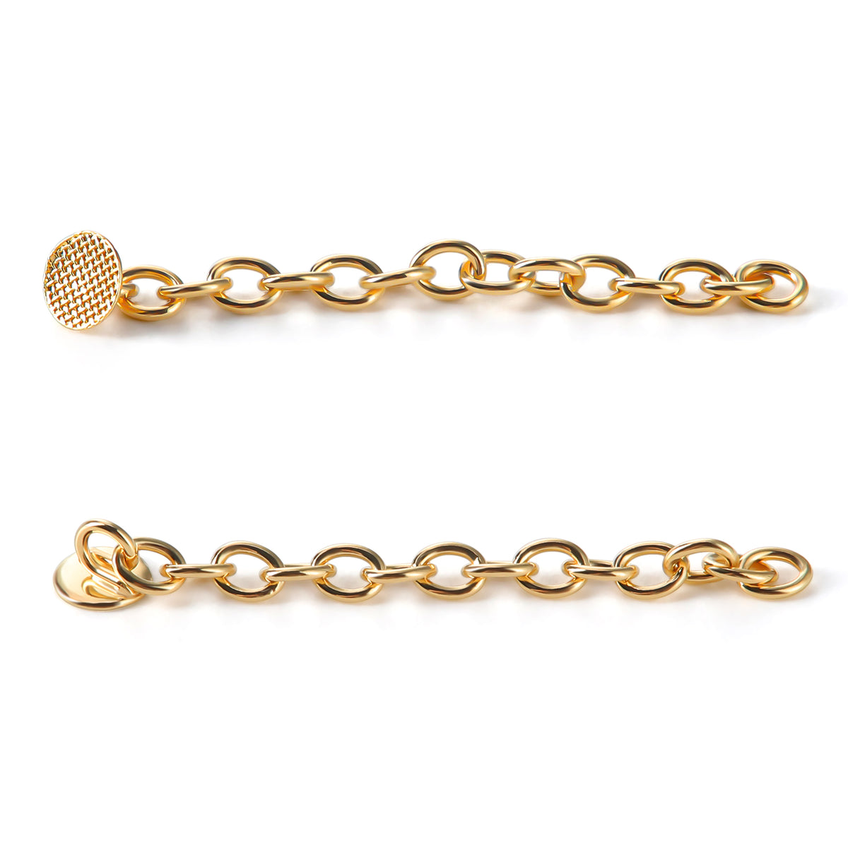 JMU Dental Lingual Button Chains Bondable Round Golden 10pcs/pk
