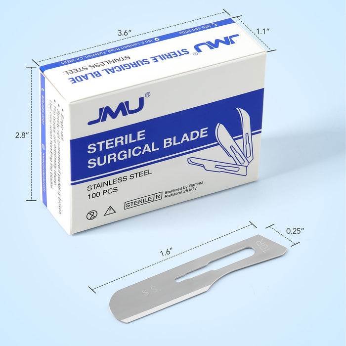 JMU Dental Surgical Blade #10R Stainless Steel 100pcs/Box - JMU DENTAL INC