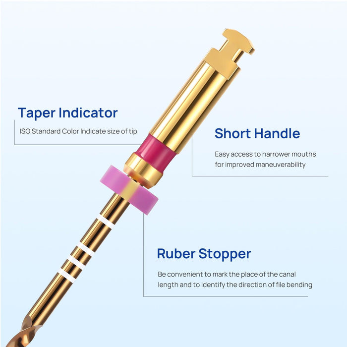 JMU NITI ROTARY FILES, PT-G SUPER FILES #D-SUPER FILES (GOLD) - JMU Dental