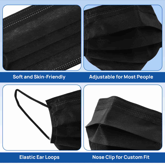 JMU Dental Disposable Medical Face Masks 3-Ply ASTM Level 1 Multicolor for Adults 50Pcs/Box - JMU DENTAL INC