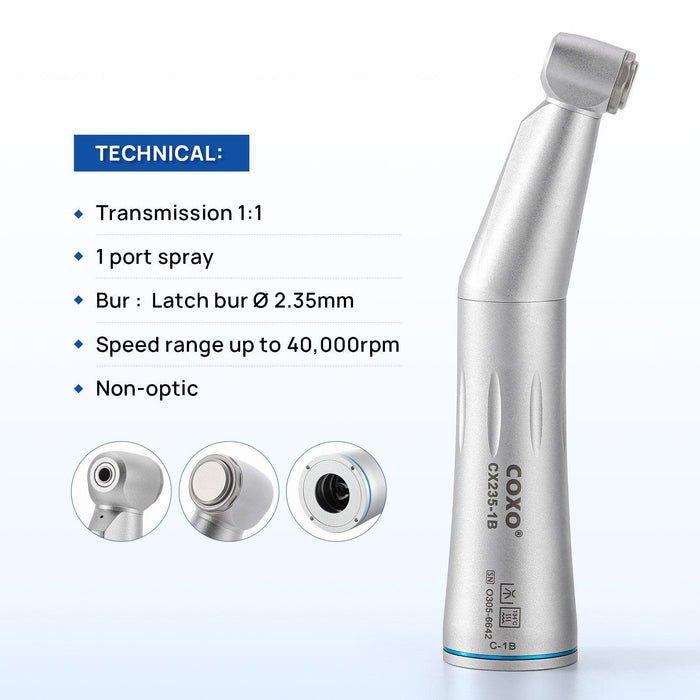 Comprar YUSENDENT COXO CX235-1C Água Interior Contra-ângulo LED Fibra ótica Baixa Rotação Odontológica Compatível Com Kavo 950