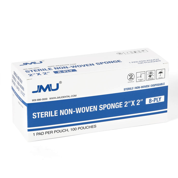 JMU Sterile Nonwoven Sponge 8-Ply 100/box