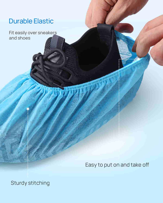 JMU Dental Disposable Shoe Covers Non Slip Elastic Opening 100/Bag - JMU DENTAL INC