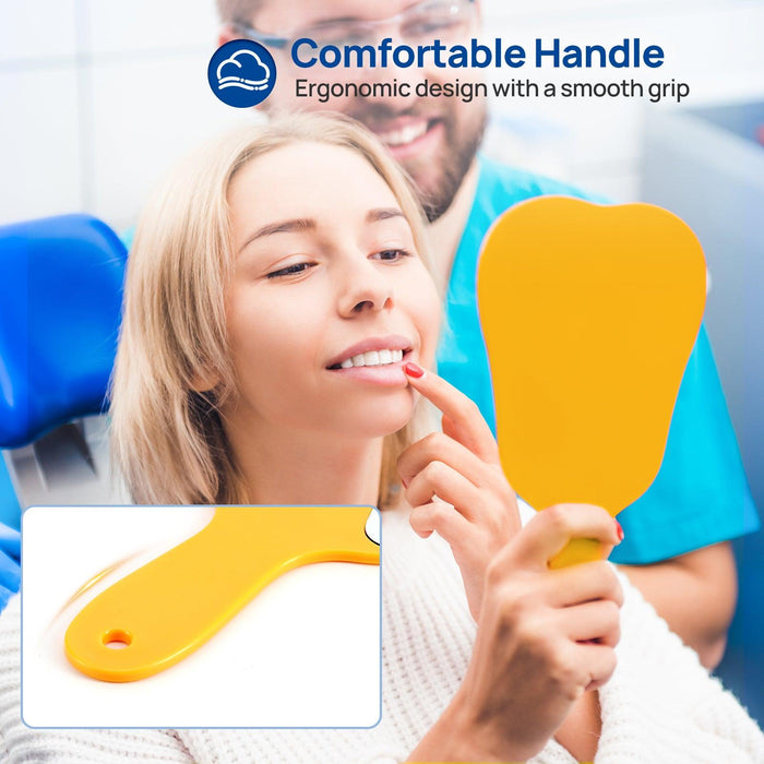 JMU Dental Mirror Tooth Shaped 6 Colors 1pcs/bag