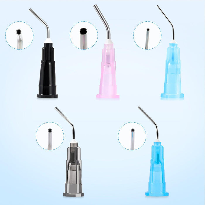 JMU Dental Pre Bent Needle Tips 100pcs/Bag