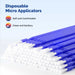 JMU Dental Micro Bendable Applicator Brushes Bendable White Brush Tips 400/Box - JMU DENTAL INC
