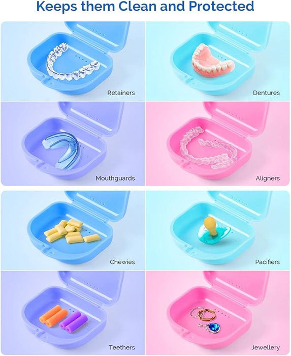 JMU Denture Storage Retainer Case with Vent Holes - JMU DENTAL INC