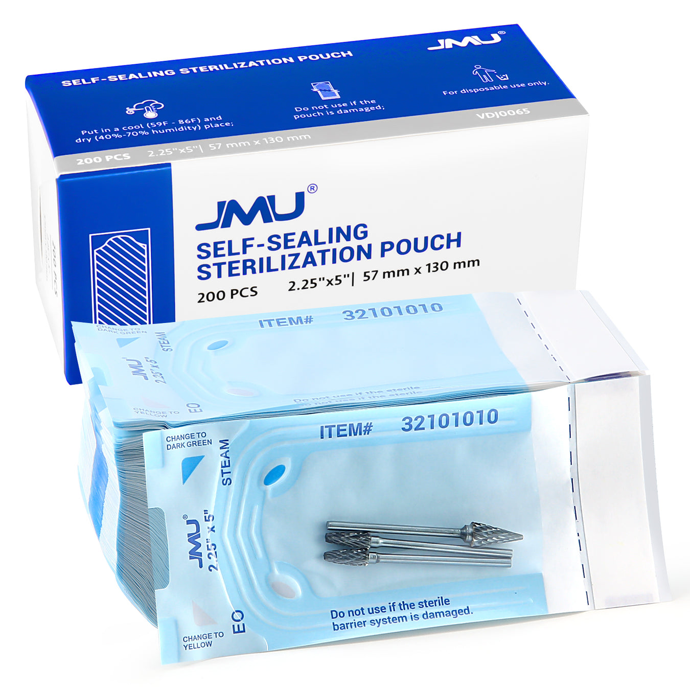 JMU Dental Self-Sealing Sterilization Pouches 200Pcs/Box - JMU DENTAL INC