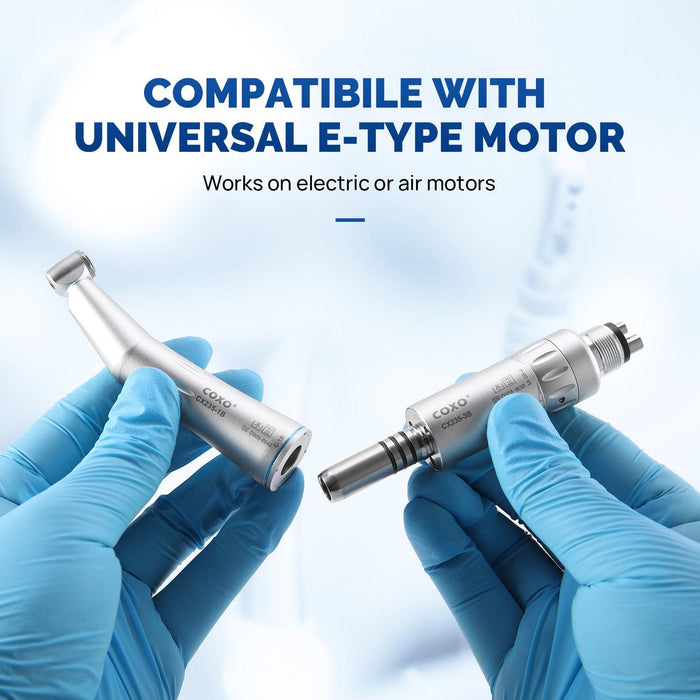 COXO CX235-1B Low-speed Electric Handpiece, 1:1 Inner Channel, Contra Angle, Max.40,000rpm, Push Button, for CA burs ¯2.35mm. #C-1B - JMU Dental